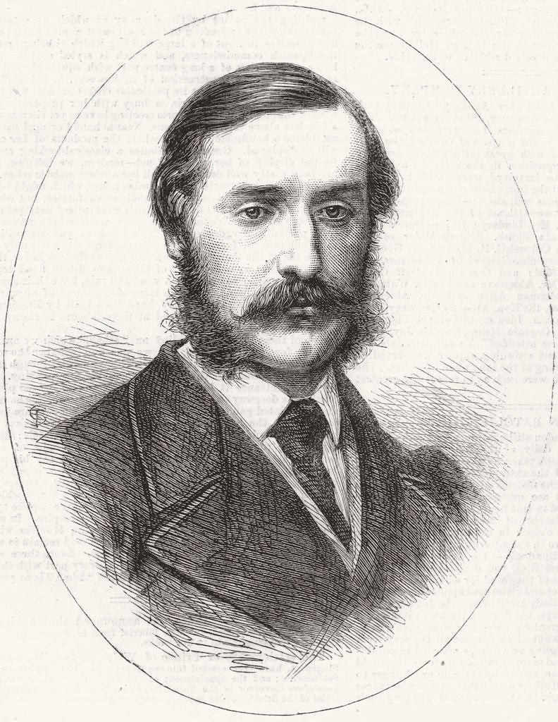 POLITICS. The Hon Thomas De Grey 1867 old antique vintage print picture